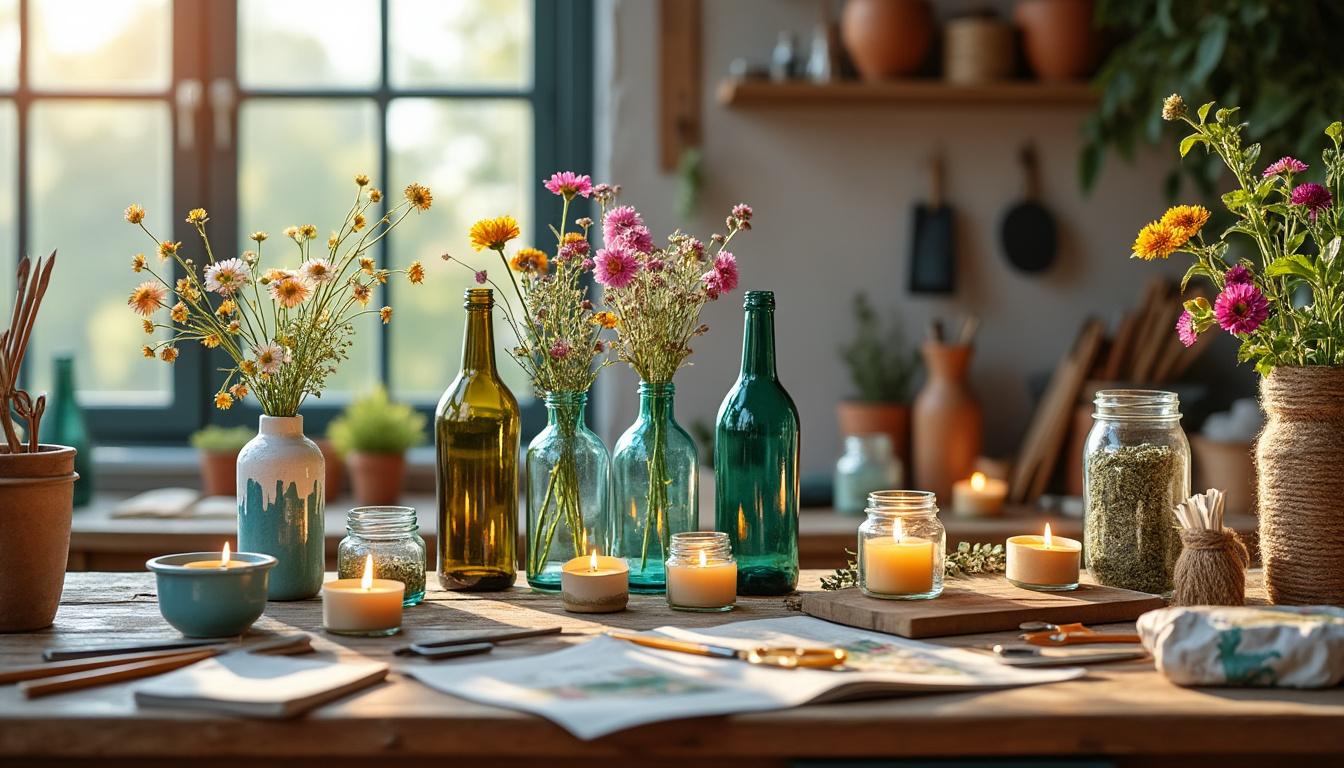 découvrez des idées diy pour recycler et transformer vos bouteilles en verre en objets utiles et créatifs, donnant une seconde vie à vos déchets.